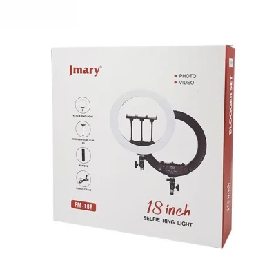 JMARY FM-18R LED Beauty Ring Light 18-inch Photography Live Streaming Fill Light